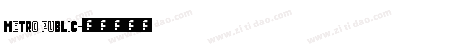 metro public字体转换